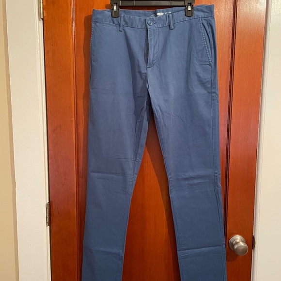 Mens Old Navy Skinny Knaki Bering Sea Blue Size 33x36 - Picture 1 of 8